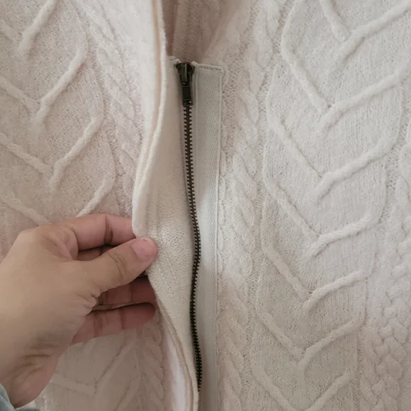 ANTHROPOLOGIE by KNITTED & KNOTTED CABLEKNIT BOILED WOOL BLAZER SIZE SMALL. - Picture 9 of 16